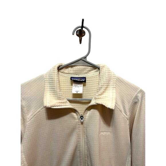Patagonia R1 Full ZIp Jacket Women's Med Cream Regulator Waffle Polartec Fleece - Picture 11 of 12